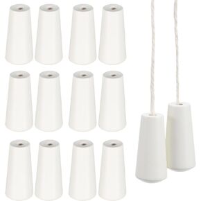 12pcs Pulls Cord Drop: White Cord Tassel - Window Blind Cord Knobs for Roman Shades Curtain Crafts Drawstring Tassels