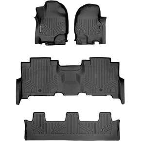 MAXLINER Floor Mats 3 Row Liner Set Black Compatible with 2018-2022 Expedition/Navigator with 2nd Row Bench Seat (Incl. Max and L)