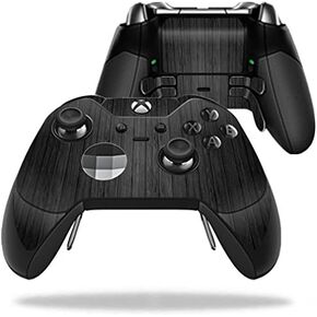 MightySkins Skin Compatible with Microsoft Xbox One Elite Controller - Black Wood | Protective, Durable, and Unique Vinyl Decal wrap Cover | Easy to Apply, Remove, and Change Styles | Made in The USA