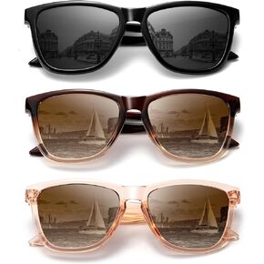 KALIYADI Womens-Sunglasses Polarized Sunglasses-Womens Trendy: Retro Sun Glasses with UV Protection for Travel Driving