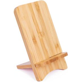 Solid Wood Simple Phone Stand, Desktop Stand, iPad Tablet Display Stand, Compatible with All Phones (Walnut Wood) (Walnut Wood)