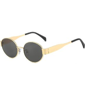 Trendy Oval Sunglasses for Women Retro Classic Sun Glasses Vintage Shades