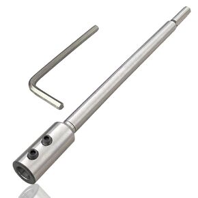 Forstner Bit Extension 10" Alloy Steel Drill Chuck Extension for Wood Lathe Fit for 3/8"Forstner Bits Increase Drilling Depth by More Than 8 inches