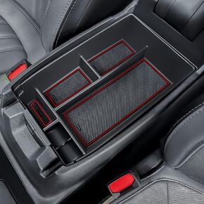 صينية تنظيم وحدة التحكم المركزية متوافقة مع ملحقات Ford Escape 2020-2023 2024 وFord Bronco Sport 2021-2023 2024، صندوق تخزين ثانوي مخفي مصنوع من مادة ABS - أسود
