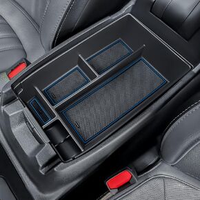صينية تنظيم وحدة التحكم المركزية متوافقة مع ملحقات Ford Escape 2020-2023 2024 وFord Bronco Sport 2021-2023 2024، صندوق تخزين ثانوي مخفي مصنوع من مادة ABS - أسود