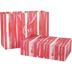 PACKHOME Large Gift Box with Bag 13.5x9x4.1 Inches, Magnetic Gift Box with Lid for Women, Valentine's Day, Weddings, Birthdays, Anniversaries