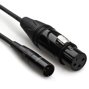 Mini-XLR Male to XLR Female Microphone Patch Cable Mini XLR 3 Pin Pro Lapel Audio Replacement Cable -2.6Feet/0.8Meter