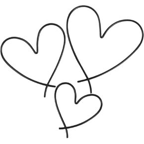 FUNOMOCYA 3pcs Love Heart Wall Wall Decor Black Metal Wall Decor Heart Wall Sculpture Background Wall Decor Wall Accents Wedding Sign Wall Heart Sign Decorative Wall Large Iron