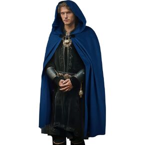 Hobbit Hooded Cloak Middle Ages Renaissance Cloak Adult Men and Women Halloween Easter First Choice