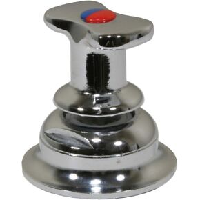 Scandvik 10617P Compact T-Handle Ceramic Mixer, Deck Mount, Polished Finish, Marine Grade
