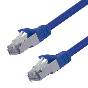 NavePoint Ethernet Patch Cable CAT6A, S/FTP, 26AWG, 10 Ft, 5 pack, Blue