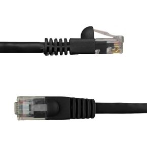 NTW 25 'Cat6 Snagless Unshielded (UTP) كابل تصحيح شبكة إيثرنت RJ45 - أسود - 345-U6-025BK