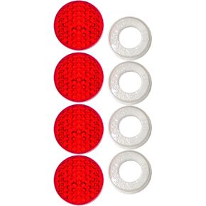 Cruiser Accessories 82226 Reflector II License Plate Frame Fastener Caps, Red in Kuwait