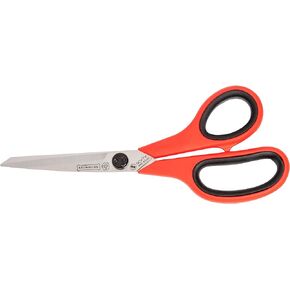 Mundial BP1860-3 Dressmaker Shears, 8.5" Stainless Steel Blades with Micro-Serrated Edge, Cushioned Inserts & Enlarged Finger Bows for Comfort and Non-Slip 8-1/2-Inch Sewing Shears Red Handles