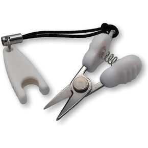 Ultra Tiny Travel Scissors, Sharp Stainless Steel Blade, TSA-Compliant Keychain Scissors, Spring Loaded Blunt Tips