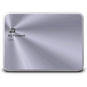 محرك الأقراص الصلبة الخارجي المحمول WD 1 تيرابايت باللون الأزرق والأسود My Passport Ultra Metal Edition بمنفذ USB 3.0