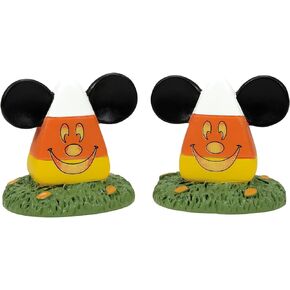 Department 56 Disney Village Halloween Accessories Candy Corn Topiaries Figurine Set, 1.5 Inch, Multicolor