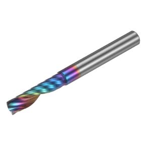 uxcell Spiral CNC Router Bit 1/8" Diameter 1/4" Shank Up Cut 1 Flute Solid Carbide End Mill Milling Bits with 1/2" Cut Length for Wood Plastic Soft Metal Aluminum