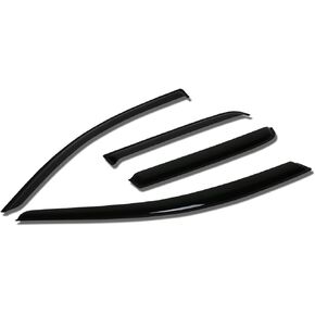 Auto Dynasty Compatible with Mitsubishi Mirage Hatchback 4pcs Tape-On Window Visor Deflector Rain Guard