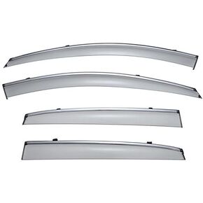 WellVisors Window Visors Wind Deflectors Compatible With Acura 2013-2018 RDX With Chrome Trim Rain Guards 3-847AC004