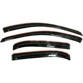 Auto Ventshade [AVS] In-Channel Ventvisor / Rain Guards | Fits 2015 - 2019 Hyundai Sonata, 2017 - 2019 Sonata Hybrid- Smoke, 4 pcs. | 194361