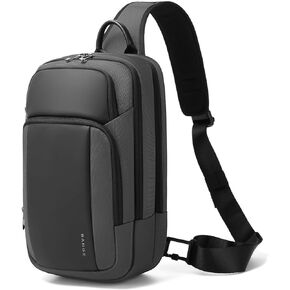 Sling Bag, Waterproof Shoulder bags with Pad Compartment, Crossbody Backpack for Men, Large, Black