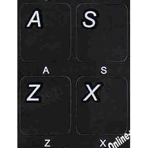 Brazilian-Portuguese Non Transparent Black Background Keyboard Stickers