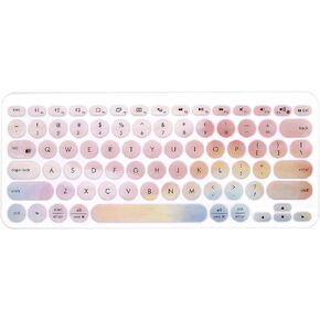 Ultra Thin Silicone Keyboard Cover for Logitech K380 Multi-Device Bluetooth Keyboard Protective Skin-Pink Ink