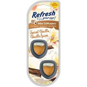 Refresh Your Car! Mini Diffusers Spiced Vanilla Scent Air Freshener 0.2 oz.
