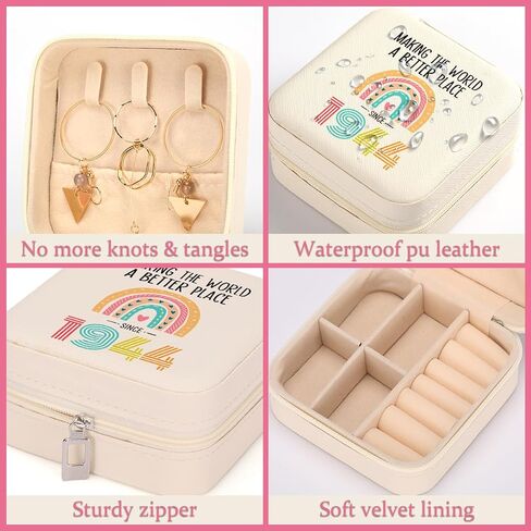 80th Birthday Gifts for Women 80 Year Old Birthday Gifts Birthday Decorations 1944 Birthday Gifts for Women 80th Birthday Gift Ideas 80 Year Old Travel Jewelry Box for Grandma in Saudi Arabia