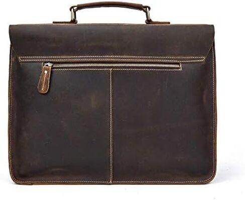 Leather Briefcase | Laptop Messenger bag | Best computer satchel Handmade Bags for men and women comes in 16x12x4 Inches in Saudi Arabia