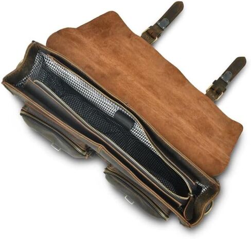 Leather Briefcase | Laptop Messenger bag | Best computer satchel Handmade Bags for men and women comes in 16x12x4 Inches in Saudi Arabia