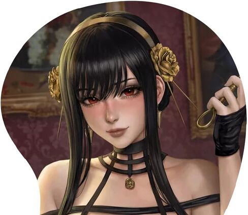 Spy Family Yor Forger Japanese Anime Figure 3D Mouse Pad with Wrist Rest Support Soft Silicone Oppai Computer Mousepads for Office (Version 1) in Saudi Arabia