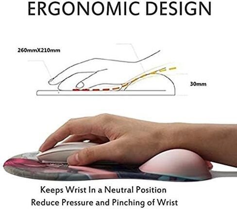 Spy Family Yor Forger Japanese Anime Figure 3D Mouse Pad with Wrist Rest Support Soft Silicone Oppai Computer Mousepads for Office (Version 1) in Saudi Arabia
