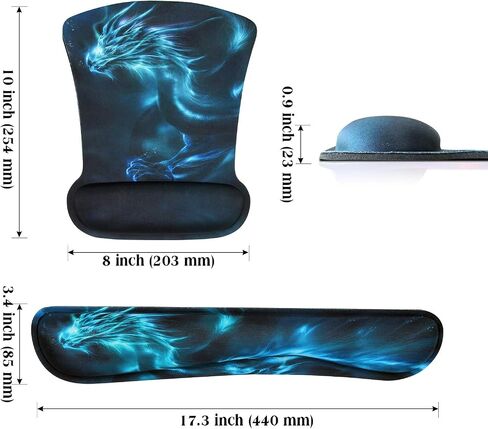 Meffort Inc Mouse Pad Wrist Support & Gaming Keyboard Wrist Pad Combo Set – Durable Ergonomic Anti Slip Non-Slip Square Base Rest Support - USA Flag in Saudi Arabia