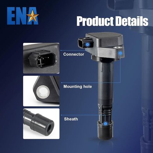 ENA Set of 6 Ignition Coil Pack 2008 2009 2010 2012 2013 2014 2015 2016 Compatible with Acura Honda Odyssey Pilot Ridgeline Acura RDX RL TL MDX ZDX 3.5 3.7 Coils for UF624 30520RN0A01 in Saudi Arabia
