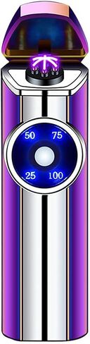 Windproof Lighter Outdoor, Triple-Arcs Electric Lighter, Rechargeable USB Lighter, Flameless Plasma Lighter with Battery Indicator (Colour) in Saudi Arabia