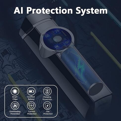 Windproof Lighter Outdoor, Triple-Arcs Electric Lighter, Rechargeable USB Lighter, Flameless Plasma Lighter with Battery Indicator (Colour) in Saudi Arabia