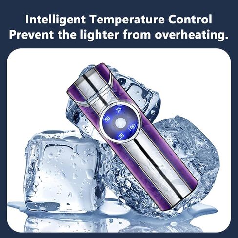 Windproof Lighter Outdoor, Triple-Arcs Electric Lighter, Rechargeable USB Lighter, Flameless Plasma Lighter with Battery Indicator (Colour) in Saudi Arabia
