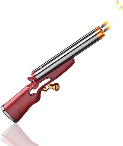 Butane Torch Lighter, Soft Flame Lighter, Refillable Adjustable Vintage Lighter, Cool Jet Flame Lighter, Unique Gift for Men, Candle Camping Outdoor Lighter (No Butane Fuel) Maroon in Saudi Arabia