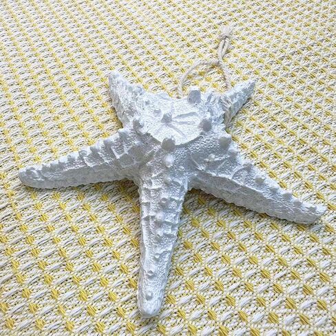 YOKIOU 1 PCS Artificial Resin Starfish Large Light Blue 4.9in Hanging Star Fish DIY Craft Beach Lake House Home Wedding Decor (1*Light Blue) in Saudi Arabia