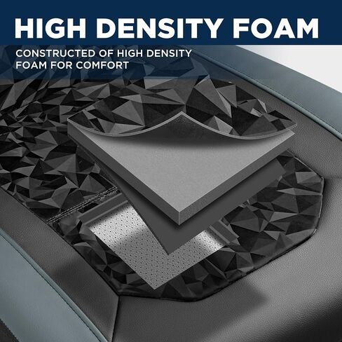 PIC AUTO Leather Car Seat Cover, Stylish Tech Triangle Pattern PU with Black Leather Patchwork, Automotive Waterproof Two Front Bucket Car Seat Protectors, Fits for Cars, Trucks, Van, SUV in Saudi Arabia