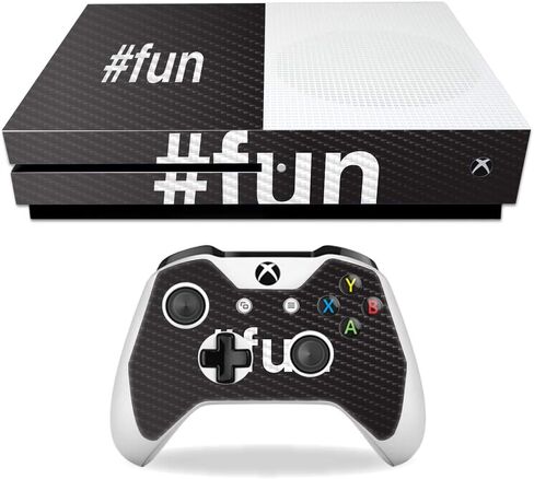 MightySkins Carbon Fiber Skin for Microsoft Xbox One S - Girl Boss | Protective, Durable Textured Carbon Fiber Finish | Easy to Apply, Remove, and Change Styles | Made in The USA in Saudi Arabia
