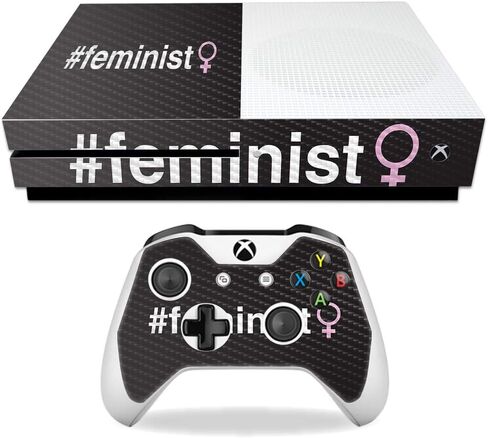 MightySkins Carbon Fiber Skin for Microsoft Xbox One S - Girl Boss | Protective, Durable Textured Carbon Fiber Finish | Easy to Apply, Remove, and Change Styles | Made in The USA in Saudi Arabia