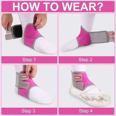 Kids Ankle Brace Supports Breathable Neoprene Ankle Stabilizer Adjustable Child Ankle Protector Wraps Sports Dance Foot Support Arch Supports for Sports Protection Ankle Sprain Joint Pain 2PCS in Kuwait