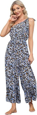 BUENOS NINOS Jumpuits for women one shoulder Waist elastic jumpsuits with Pockets in Saudi Arabia
