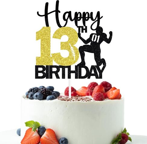 كرة القدم سعيد 11 عيد ميلاد كعكة توبر، 11 سنة، الأولاد هبوط الرجبي الرياضة موضوع عيد ميلاد لوازم زينة الحفلات in Saudi Arabia