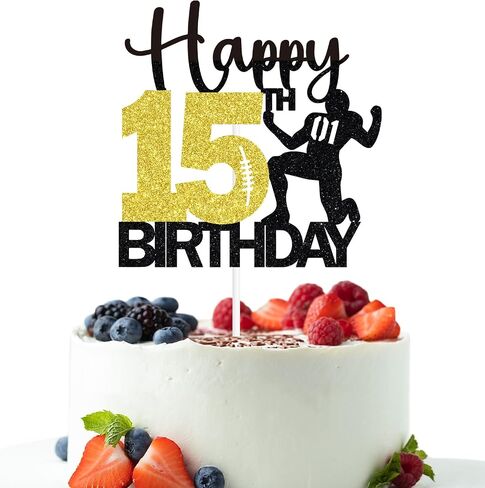 كرة القدم سعيد 11 عيد ميلاد كعكة توبر، 11 سنة، الأولاد هبوط الرجبي الرياضة موضوع عيد ميلاد لوازم زينة الحفلات in Saudi Arabia