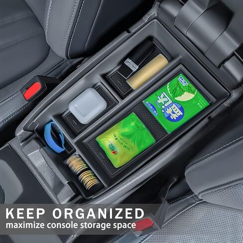 Center Console Organizer Tray Compatible with Ford Escape 2020-2023 2024 and Ford Bronco Sport 2021-2023 2024 Accessories,ABS Material Hidden Secondary Storage box -Blcak in Saudi Arabia