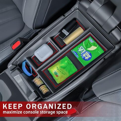 Center Console Organizer Tray Compatible with Ford Escape 2020-2023 2024 and Ford Bronco Sport 2021-2023 2024 Accessories,ABS Material Hidden Secondary Storage box -Blcak in Saudi Arabia